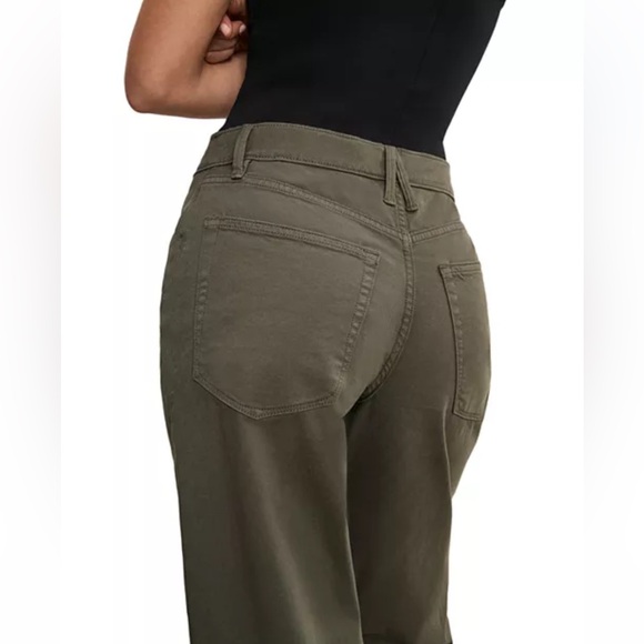 Good American High Rise Barrel Jeans Ft01 Green NWT Size 25 - Picture 16 of 16